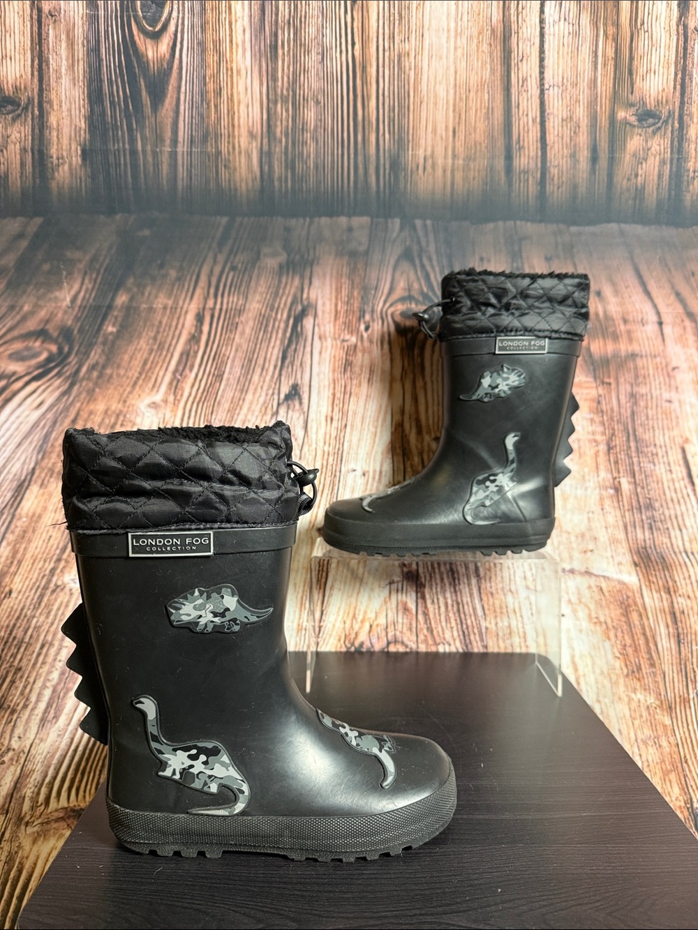 London Fog Toby Dinosaur Rain Boots Boys Sz 1